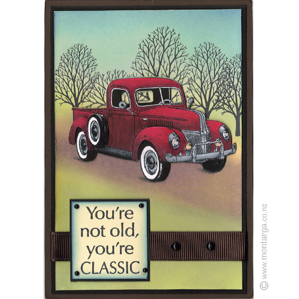 Card Sample - Red Truck - You're Classic
