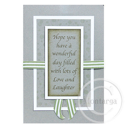 2948 FF - Wonderful Day Wording Rubber Stamp