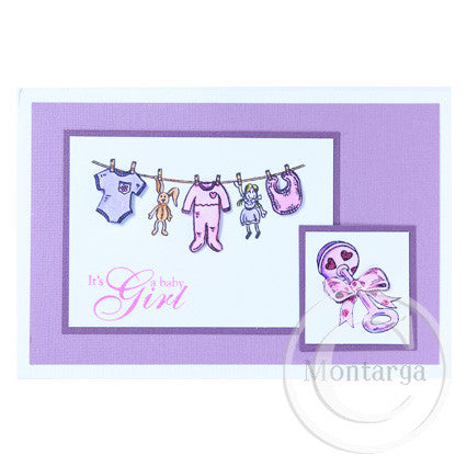 3123 A, C or F - Rattle Rubber Stamp