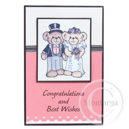 3014 G - Wedding Bears Rubber Stamp