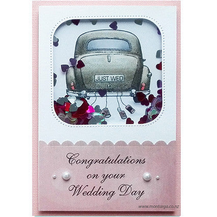 3036 G - Wedding Car Wording Rubber Stamp