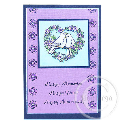 0386 E - Anniversary WordingRubber Stamps