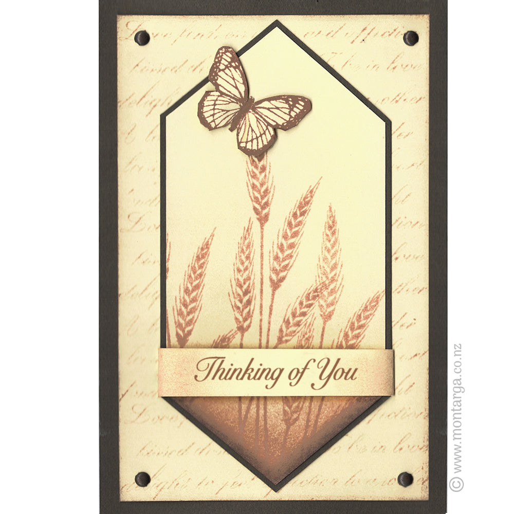 3337 GG Script Writing Background Rubber Stamp