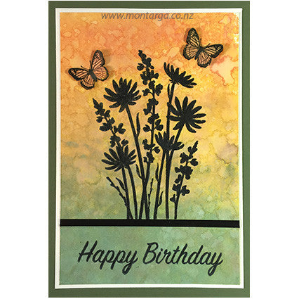 1393 A, C or G - Butterfly Rubber Stamp
