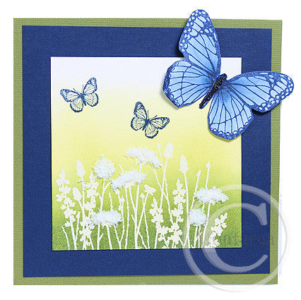 1393 A, C or G - Butterfly Rubber Stamp