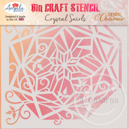 Angela Poole Stencil - Crystal Swirls