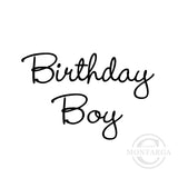 0185 D - Birthday Boy Wording Rubber Stamp