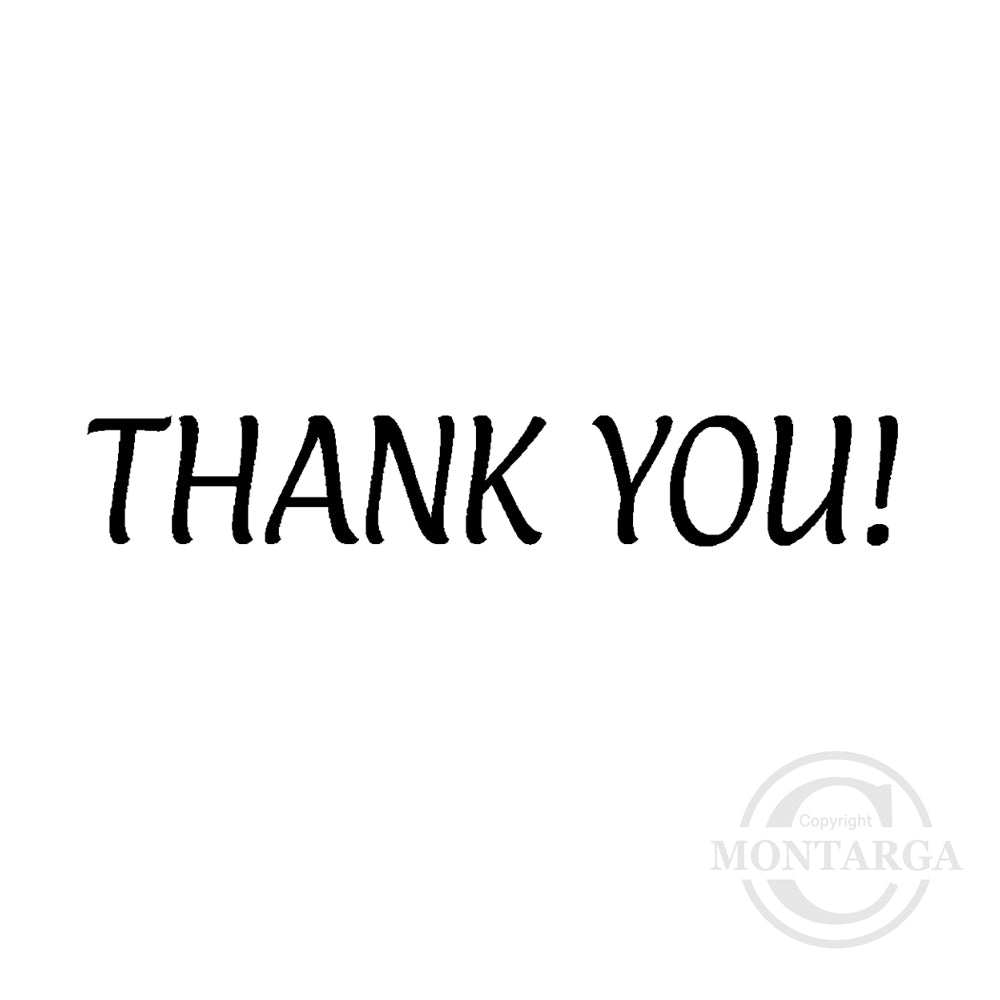0213 B - Thank You Wording Rubber Stamp