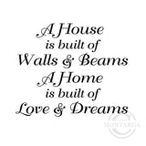 0253 D - Home Saying Wording Rubber Stamp