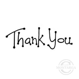 0255 B - Thank You Wording Rubber Stamp