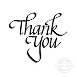 0271 D or F - Thank You Wording Rubber Stamp