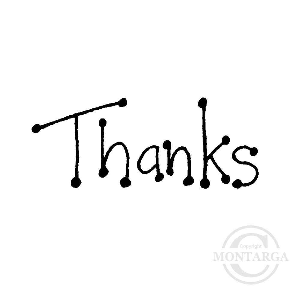 0288 B - Thanks Wording Rubber Stamp