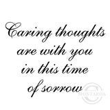 0337 F - Caring Thoughts Wording Rubber Stamp