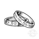 0368 A or B - Wedding Rings Rubber Stamps