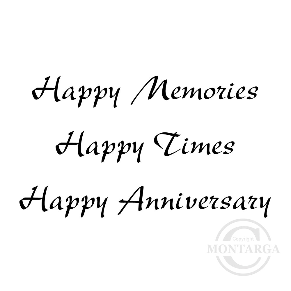 0386 E - Anniversary WordingRubber Stamps
