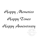 0386 E - Anniversary WordingRubber Stamps