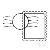 0400 E - Postage Stamp Rubber Stamp