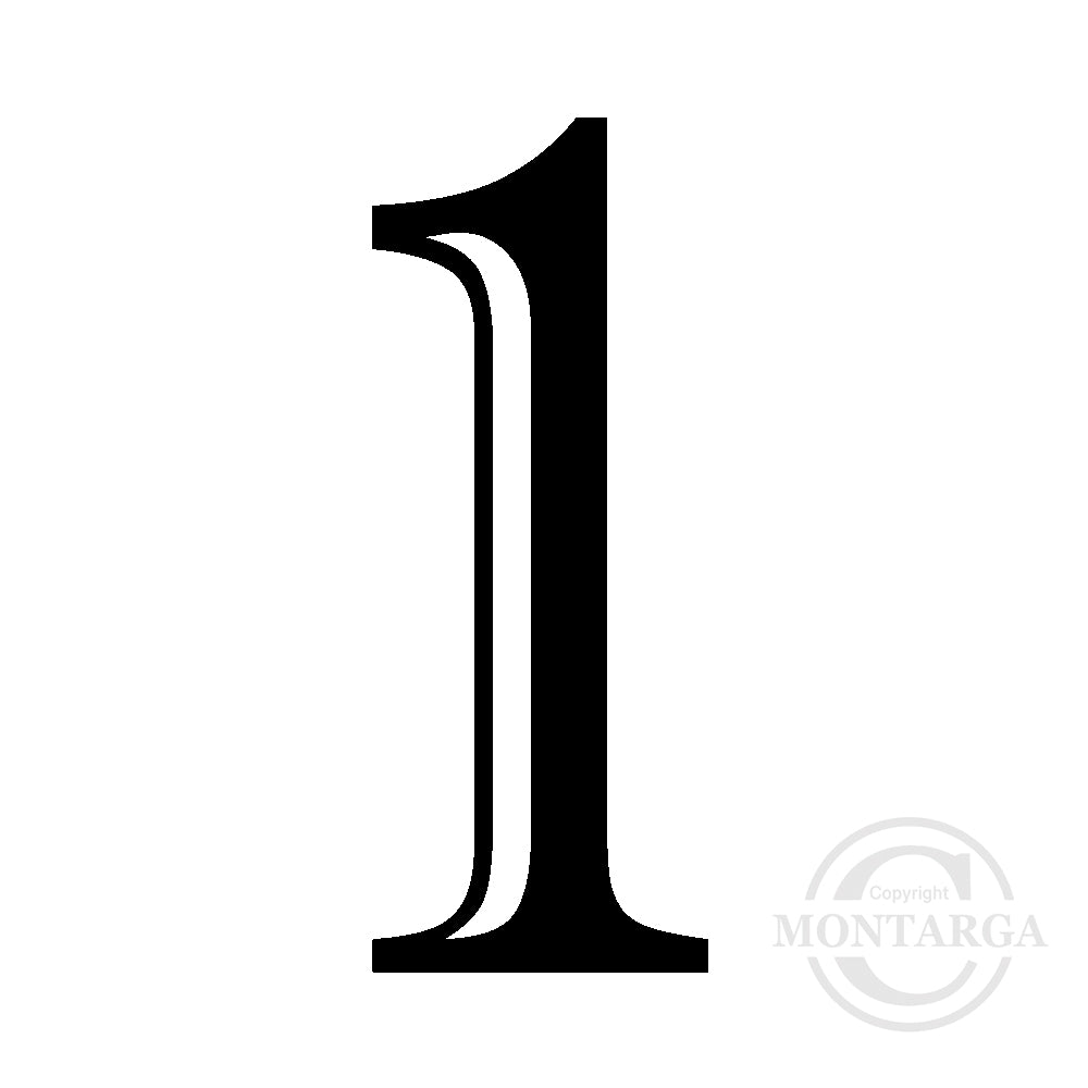 Medium 0481 B - Number One Rubber Stamp