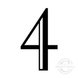 Medium 0484 B - Number Four Rubber Stamp