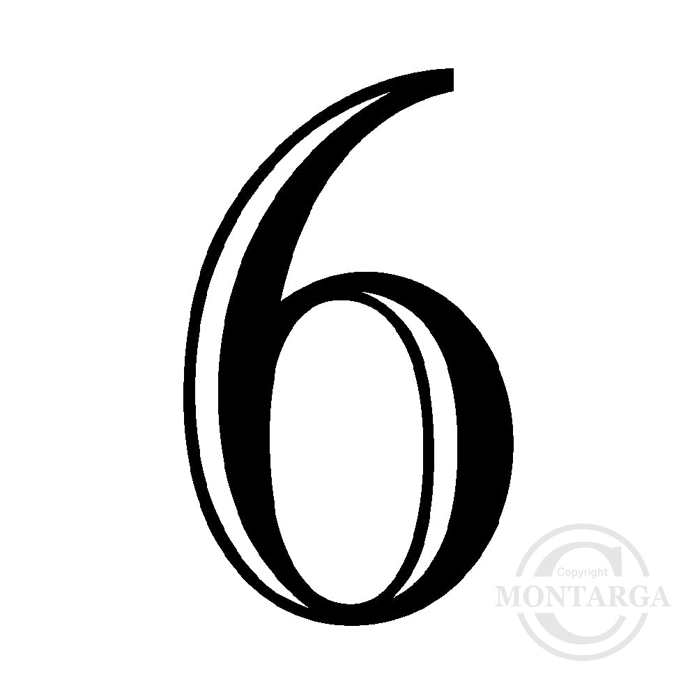Medium 0486 B - Number Six or Nine Rubber Stamp