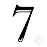 Medium 0487 B - Number Seven Rubber Stamp