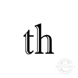 Small 0489 A - th Rubber Stamp