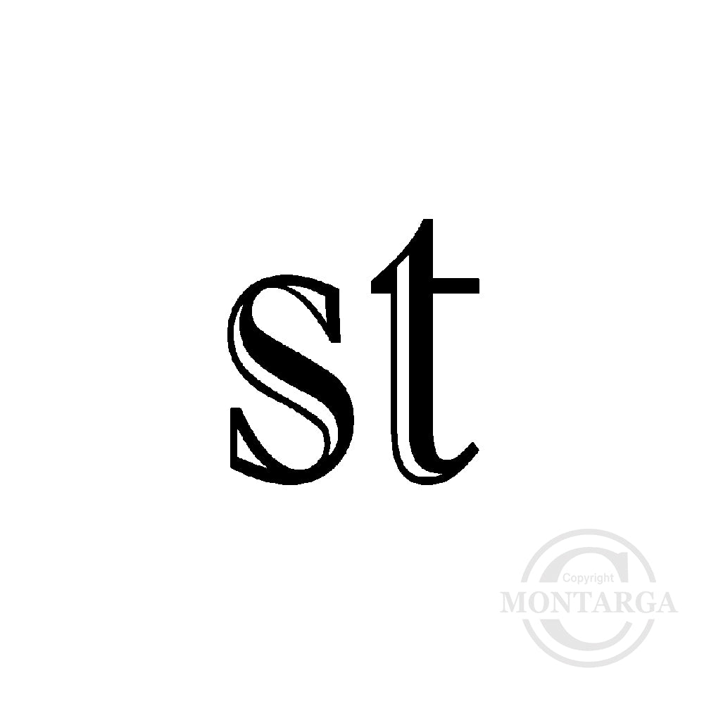 Small 0492 A - st Rubber Stamp