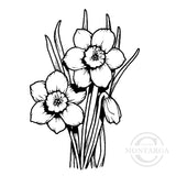 0619 E or G - Daffodils Rubber Stamp