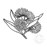 0644 D Pohutukawa Rubber Stamp