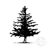 0929 A or F - Pine Tree Rubber Stamp