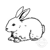 1147 C - Rabbit Rubber Stamp