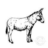 1206 F - Donkey Rubber Stamp