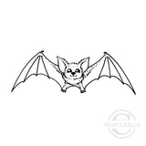 1331 B - Bat Rubber Stamp