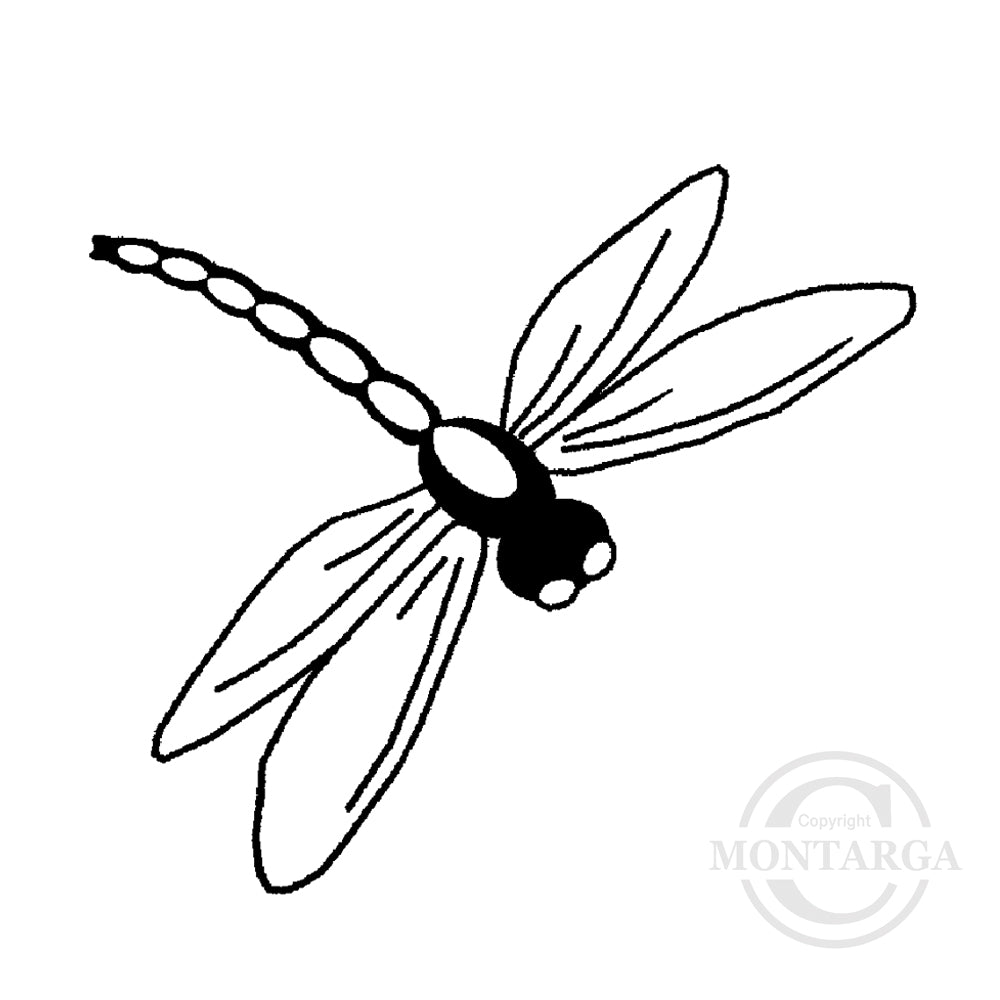 1367 D or F - Dragonfly Rubber Stamp
