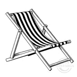 1487 G - Deck Chair Rubber Stamp