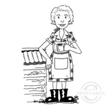 1599 G - Farmers Wife Rubber Stamp