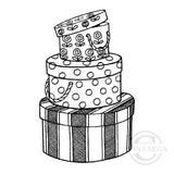1656 E or GG - Hat Boxes Rubber Stamp