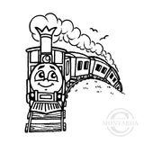 1733 C or F - Train Rubber Stamp