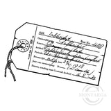 1742 E - Luggage Tag Rubber Stamp