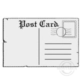 1753 G - Post Card Rubber Stamp
