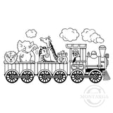 1771 GGG - Choo Choo Zoo Train Rubber Stamp