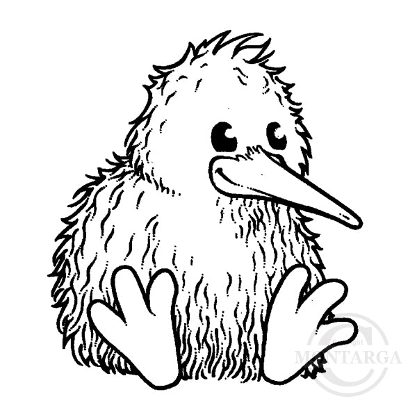 1931 A or C Sitting Kiwi Rubber Stamp