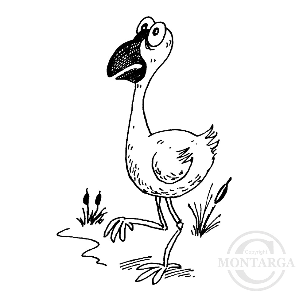 1956 E - Pukeko Rubber Stamp – Rubber Stamps by Montarga