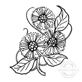 1972 F - Pohutukawa Rubber Stamp
