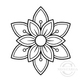 1994 G - Layering Flower Rubber Stamp