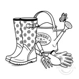 1995 G - Gardening Tools Rubber Stamp