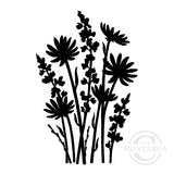 1998 GG - Wildflower Silhouette Rubber Stamp