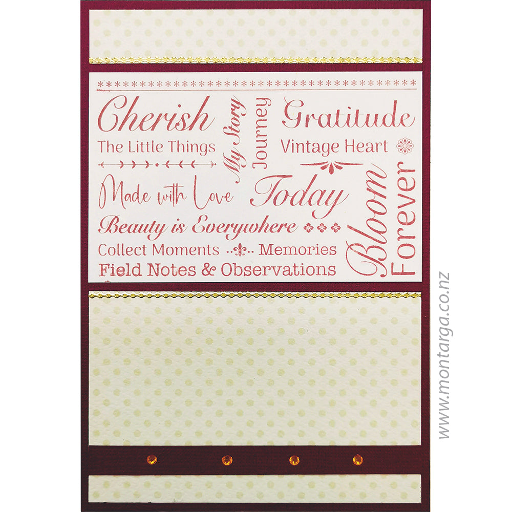 2554 GG - Collage Wording Background Rubber Stamp
