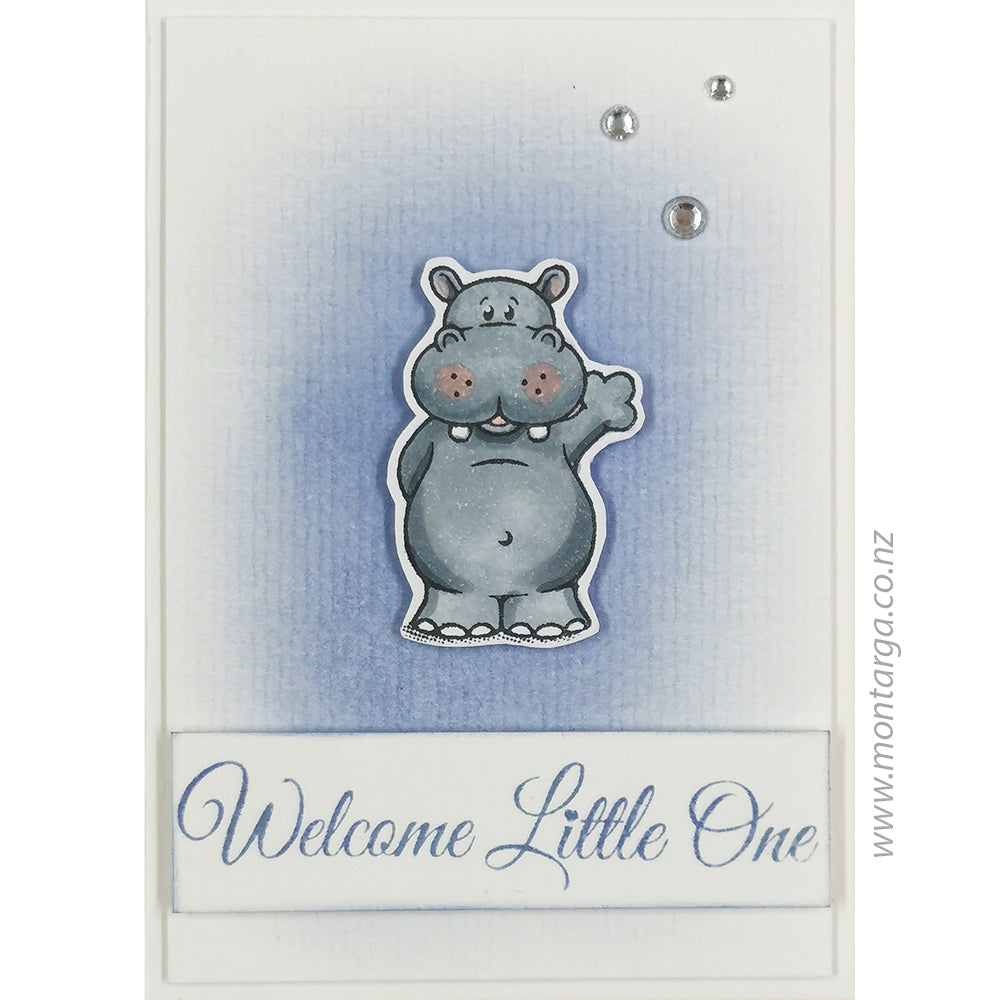 Card Sample - Hippo Welcome Little One