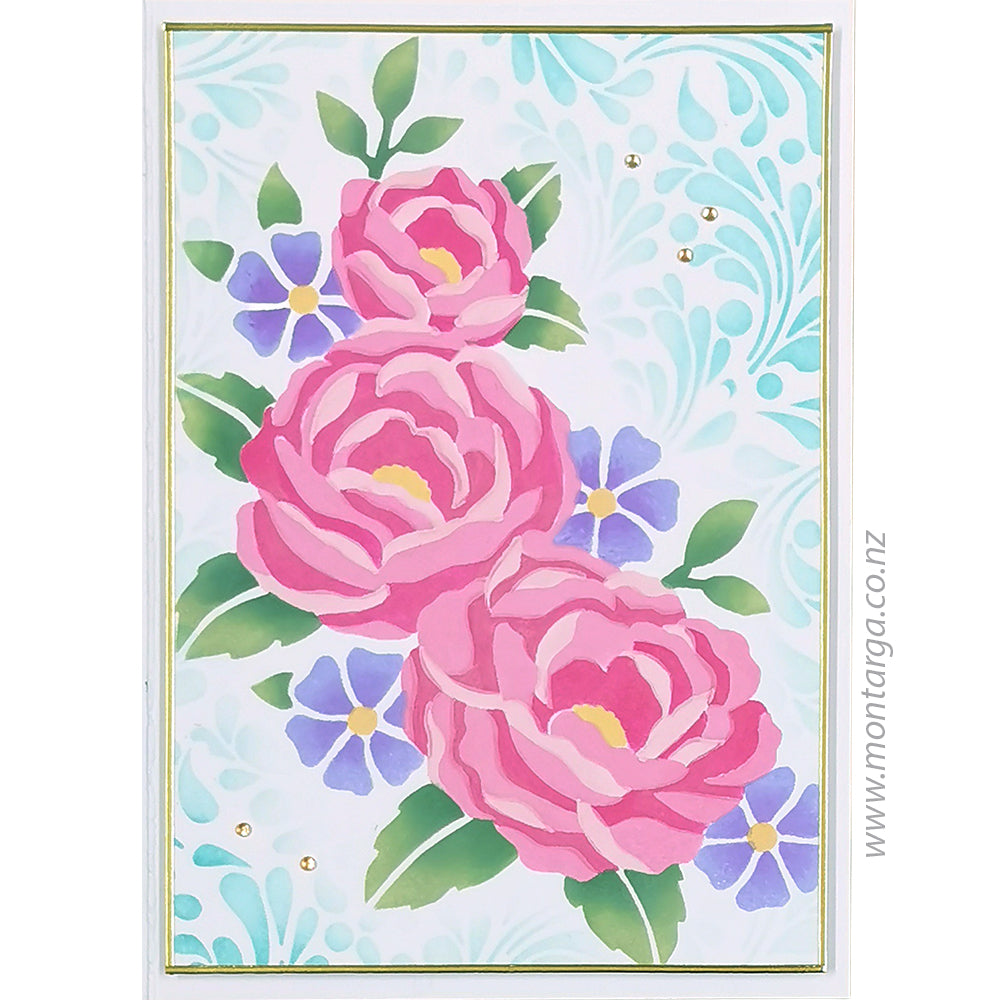 Montarga Layering Stencil - Blooming Garden